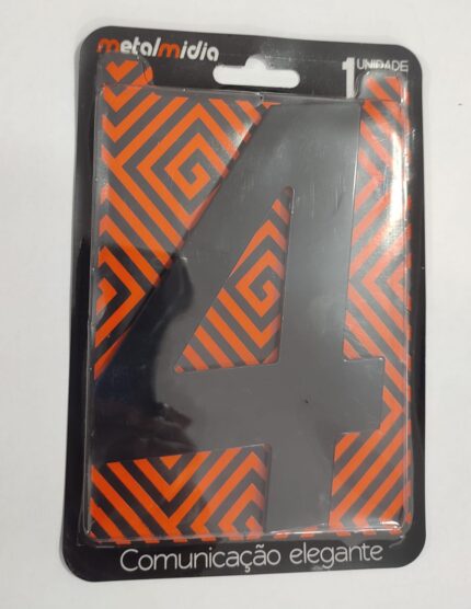 NUMERO PRETO 04 NUMERAL
